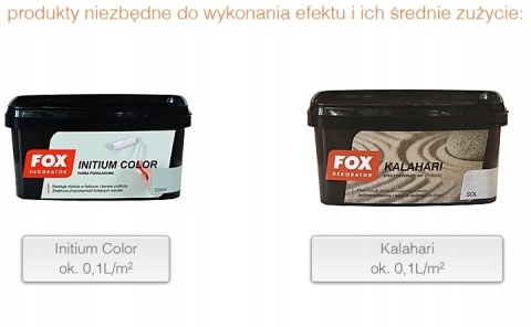 FOX FARBA DEKORACYJNA KALAHARI, NOSTER KOLOR 0009, 1L