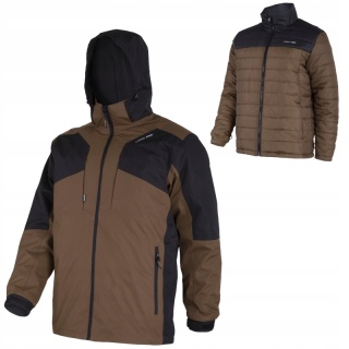 KURTKA 3W1 Z ODPINANĄ PODPINKĄ BRĄZ.-CZAR., "2XL", CE, LAHTI