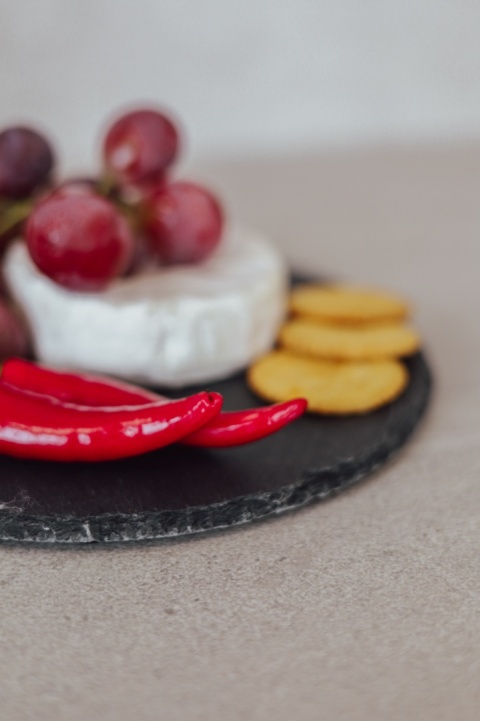 Kamienna deska okrągła łupek sushi tapas 20cm