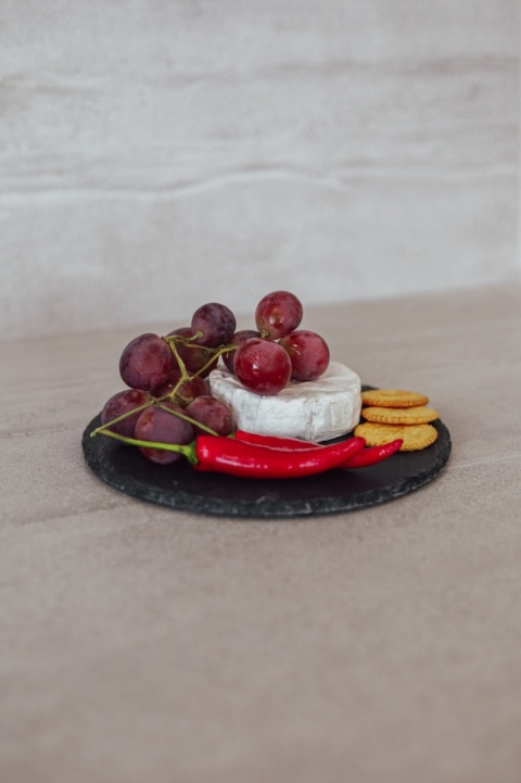 Kamienna deska okrągła łupek sushi tapas 20cm