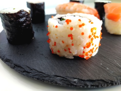 Kamienna deska okrągła łupek sushi tapas 20cm