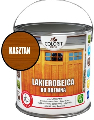 Lakierobejca do drewna -kasztan 2,5 l