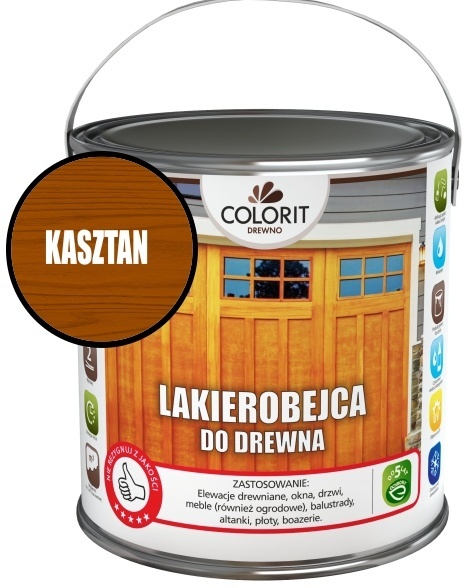 Lakierobejca do drewna -kasztan 2,5 l