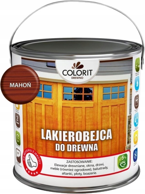 Lakierobejca do drewna -mahoń 2,5 l