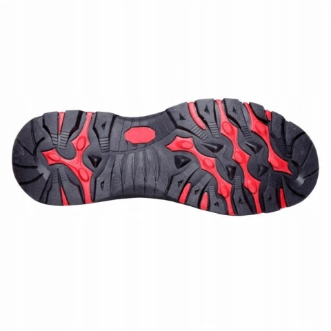 Obuwie robocze zamszowe S1P, szary-czerwony, rozmiar 43