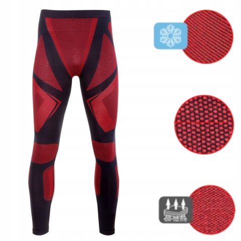 KALESONY TERMOAKTYWNE CZARNO-CZERWONE L/XL Lahti Pro