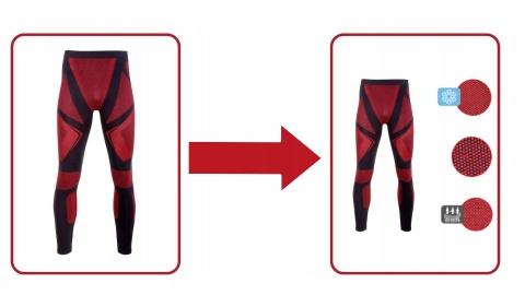 KALESONY TERMOAKTYWNE CZARNO-CZERWONE L/XL Lahti Pro