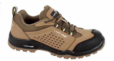 PÓŁBUTY NUBUKOWE Z OTWORAMI BEŻ.-CZAR., S1 SRA,"45",CE,LAHTI