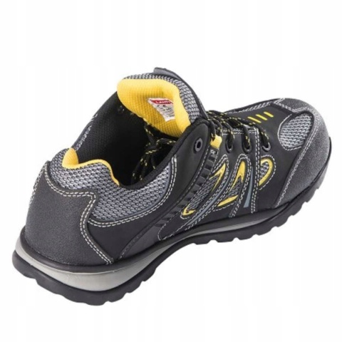 Półbuty ochronne męskie, skóra nubuk/dzianina, rozmiar 42