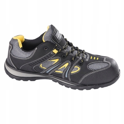 Półbuty ochronne męskie, skóra nubuk/dzianina, rozmiar 42