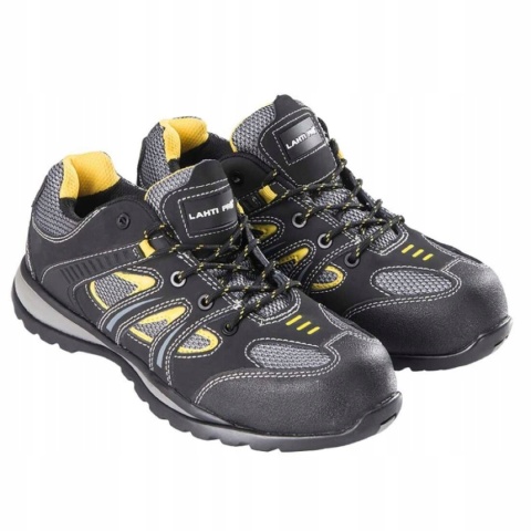 Półbuty ochronne męskie, skóra nubuk/dzianina, rozmiar 42