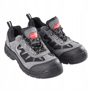 Półbuty ochronne zamszowe, szaro-czarne, rozmiar 40