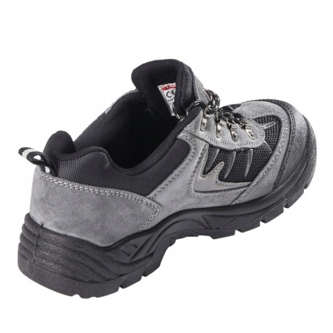 Półbuty ochronne zamszowe, szaro-czarne, rozmiar 40