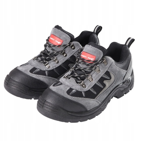 Półbuty ochronne zamszowe, szaro-czarne, rozmiar 40