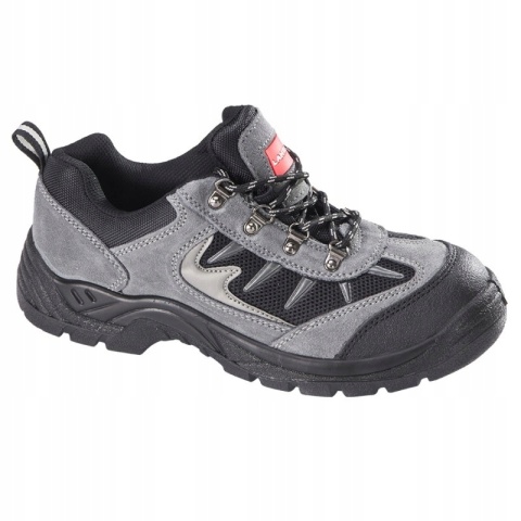 Półbuty ochronne zamszowe, szaro-czarne, rozmiar 40