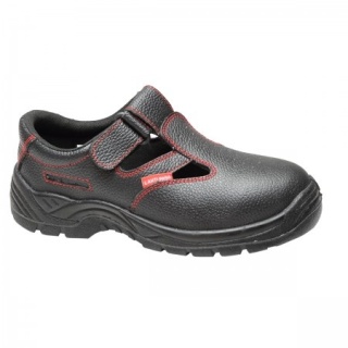 SANDAŁY BEZ PODNOSKA SKÓRZANE CZARNE, O1 SRC, 43, CE,LAHTI