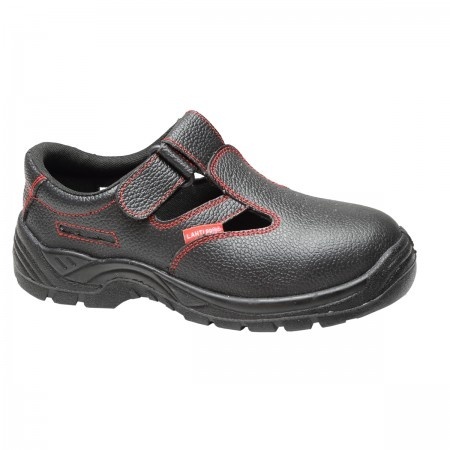 SANDAŁY BEZ PODNOSKA SKÓRZANE CZARNE, O1 SRC, 43, CE,LAHTI