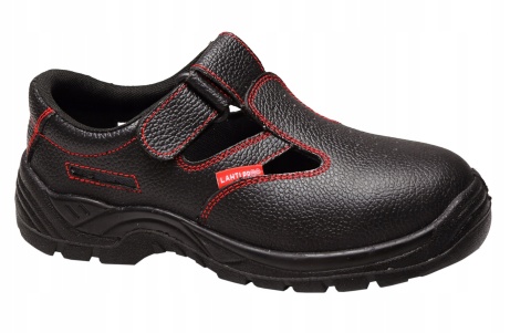 SANDAŁY BEZ PODNOSKA SKÓRZANE CZARNE, O1 SRC, 43, CE,LAHTI