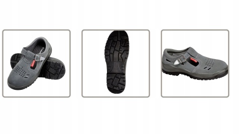 SANDAŁY ZAMSZOWE SZARE, S1 SRC, "45", CE, LAHTI