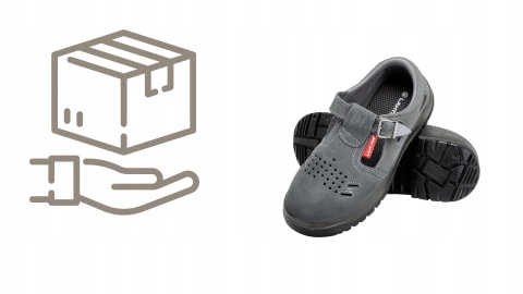 SANDAŁY ZAMSZOWE SZARE, S1 SRC, "45", CE, LAHTI