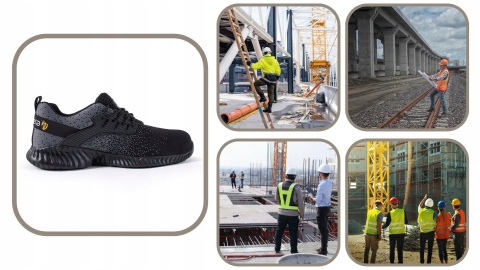 Buty robocze Z PODNOSKIEM lekkie z blachą sneakers do pracy Ochronne r. 40