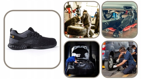Buty robocze Z PODNOSKIEM lekkie z blachą sneakers do pracy Ochronne r. 41