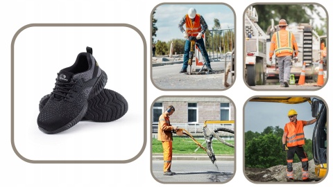 Buty robocze Z PODNOSKIEM lekkie z blachą sneakers do pracy Ochronne r. 46