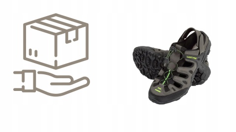 Eleganckie sandały męskie, rozmiar 45 - Khaki/Czarno-Zielone