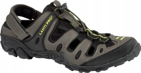 Eleganckie sandały męskie, rozmiar 45 - Khaki/Czarno-Zielone