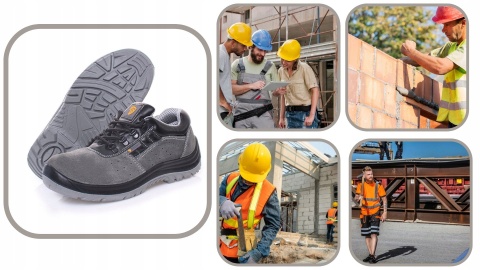 Lekkie buty robocze OCHRONNE RIO S1 Wentylowane PODNOSEK Stalowy r 42