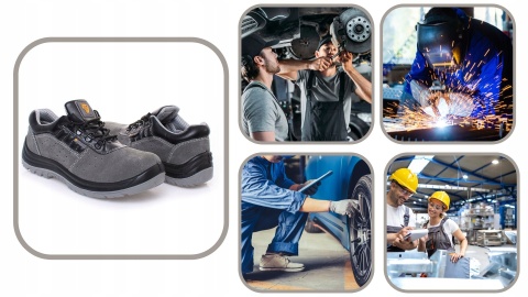 Lekkie buty robocze OCHRONNE RIO S1 Wentylowane PODNOSEK Stalowy r. 44
