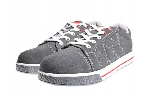 PÓŁBUTY ZAMSZOWE SZARO-CZERW., SB SRA, "42", CE, LAHTI