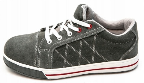 PÓŁBUTY ZAMSZOWE SZARO-CZERW., SB SRA, "42", CE, LAHTI