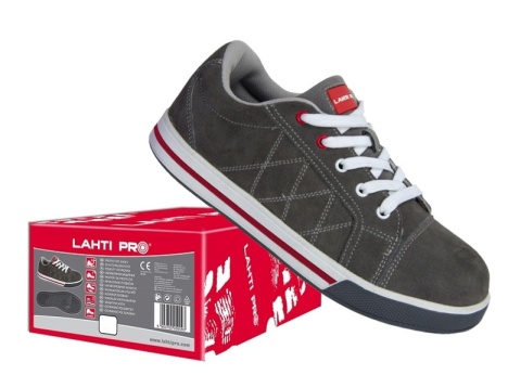 PÓŁBUTY ZAMSZOWE SZARO-CZERW., SB SRA, "42", CE, LAHTI