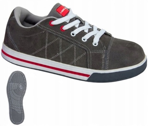 PÓŁBUTY ZAMSZOWE SZARO-CZERW., SB SRA, "42", CE, LAHTI