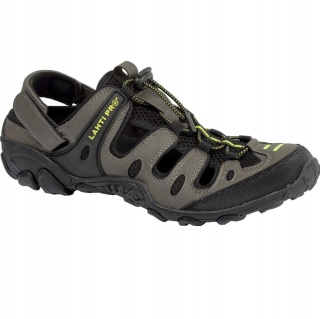 Sandały Męskie Khaki-Czarno-Zielone, 46, Lahti