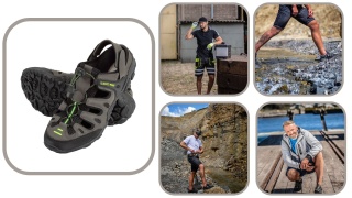 Sandały Męskie Khaki-Czarno-Zielone, Rozmiar 42