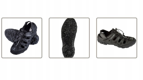 Sandały Męskie Lahti, Czarne/Szare, Rozmiar 41