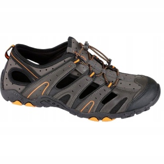 Sandały Trekkingowe Lahti, Kolor Szary-Czarny-Pomarańcz, Rozmiar 43