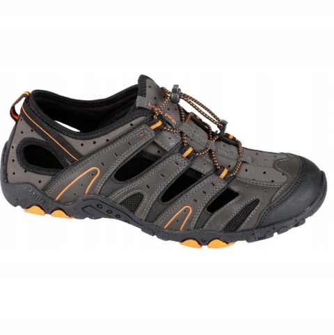 Sandały Trekkingowe Lahti, Kolor Szary-Czarny-Pomarańcz, Rozmiar 43