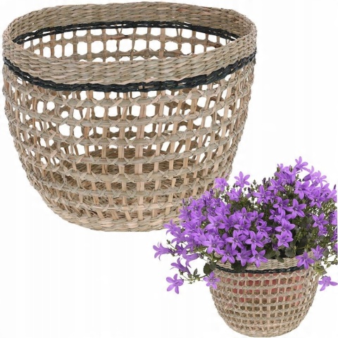 BASKET ROUND SEAGRASS DUŻY