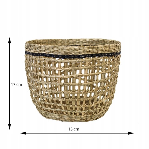 BASKET ROUND SEAGRASS MAŁY