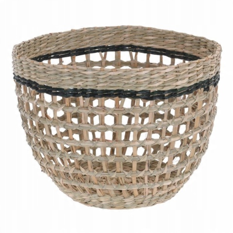 BASKET ROUND SEAGRASS MAŁY
