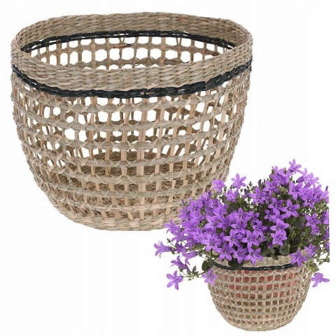 BASKET ROUND SEAGRASS MAŁY