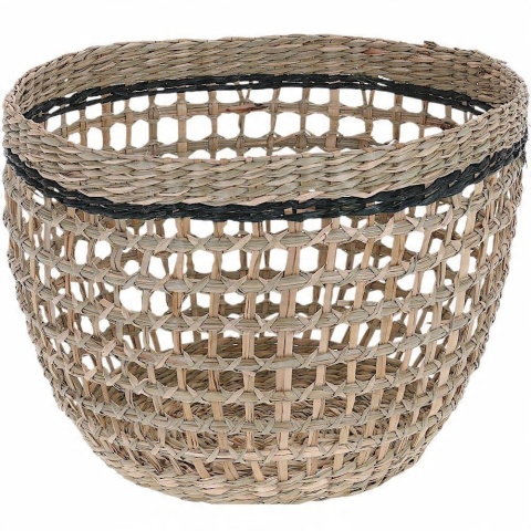 BASKET ROUND SEAGRASS MAŁY