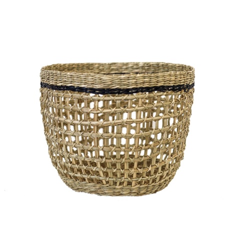 BASKET ROUND SEAGRASS ŚREDNI