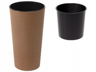 Donica LILIA ECO 300 dłuto - naturalne drewno