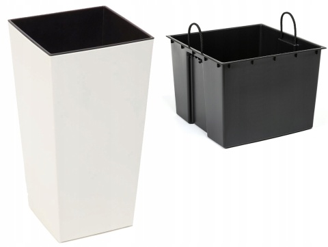 Doniczka FINEZJA 350x350 kremowy 74