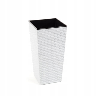 Doniczka FINEZJA 350x350 rattan biały 05