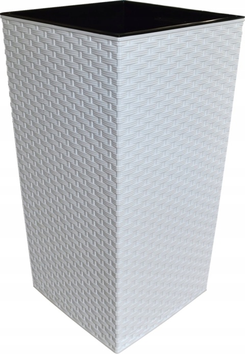 Doniczka FINEZJA 350x350 rattan biały 05